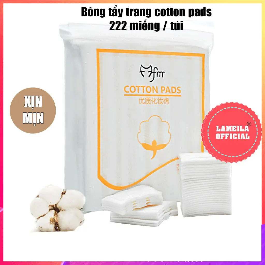 💋Extra discount of 38%💋👄Ưu đãi thêm%30👄Bông tẩy trang 3 lớp Cotton Pads [Túi 222 miếng]