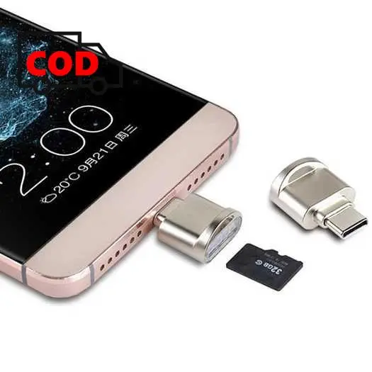 Adaptor OTG Mini USB Type C Card Reader Pembaca Kartu Memori