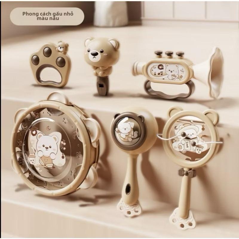 Đồ chơi xúc xắc hình gấu thỏ với âm thanh siêu cute và trống kèn lục lạc