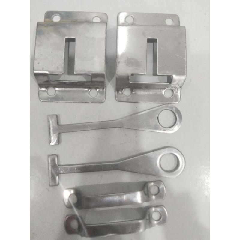 Bộ Chữ T móc thùng xe tải inox-2 bộ/6 chi tiết-khoathung,khoabang,khoachut,khoacuaxe Phụ Tùng Nội Thất 6