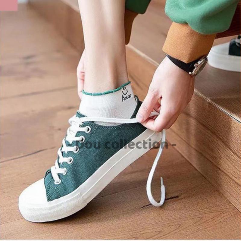Product Introduction of [Nowship2h] Tất Vớ Nữ Cổ Ngắn Unisex Cotton Họa Tiết SMILE Phong Cách Hàn Quốc Dễ Thương - Mã TV014 40
