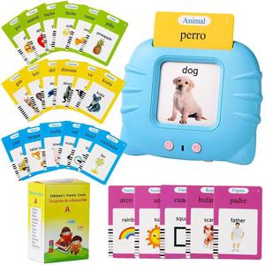 Set de Tarjetas Didácticas Talking Flash, Herramienta de Aprendizaje Bilingüe, Herramientas de Entrenamiento de Lenguaje de Bolsillo, Herramientas Educativas para Niños y Niñas