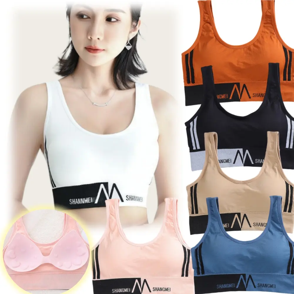 Áo Ngực Thể Thao Yoga, Dành Cho Nữ, Có Đệm, Tập Hợp, Chống Chảy Xệ, Không Có Vòng Thép, Thoải Mái, Dây Đeo Vai Rộng, Độ Đàn Hồi Cao, Đồ Lót, Thích Hợp Cho Phụ Nữ