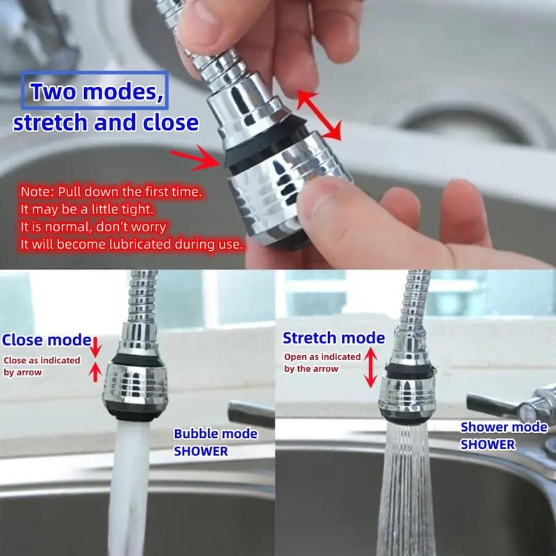 Kitchen Faucet, 360 Degree Rotating Faucet Aerator, 2 Modes Extension Tube, Sink Aerator, Kitchen Fixture Accessories, Gifts For Girlfriend 4