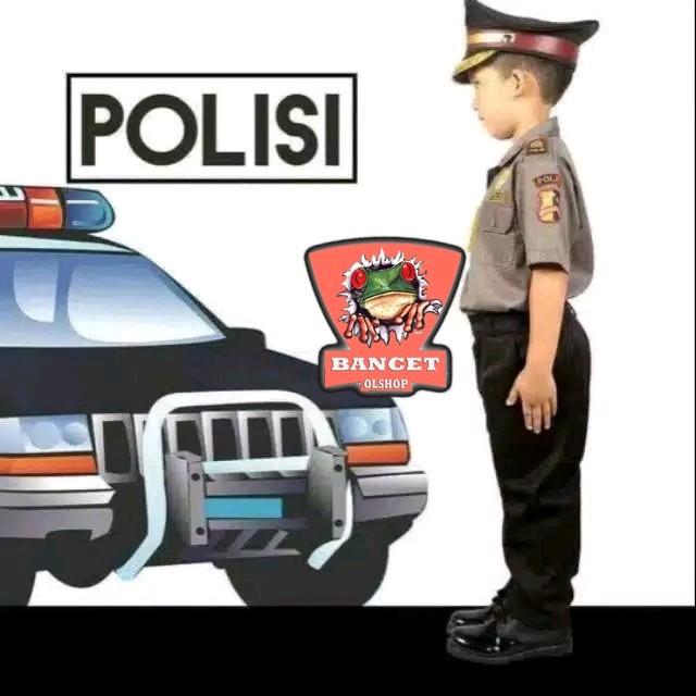 baju polisi kantor sabara anak anak Katun 1
