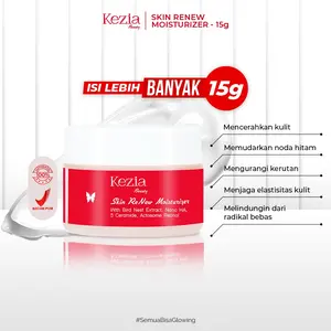 Kezia Beauty Skin ReNew Moist Gel 15gram Moisturizer Mencerahkan Wajah Melembutkan Ceramide Hyaluronic