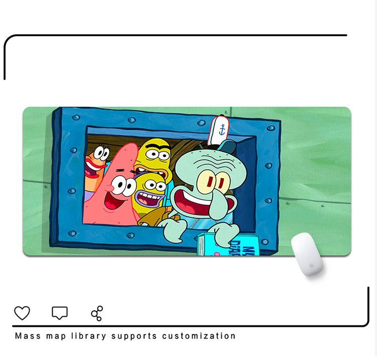 Product Introduction of 2024 SpongeBob Mouse Pad Girl Cute Cartoon Oversized Office Desk Pad Custom Laptop Keyboard Pad 10