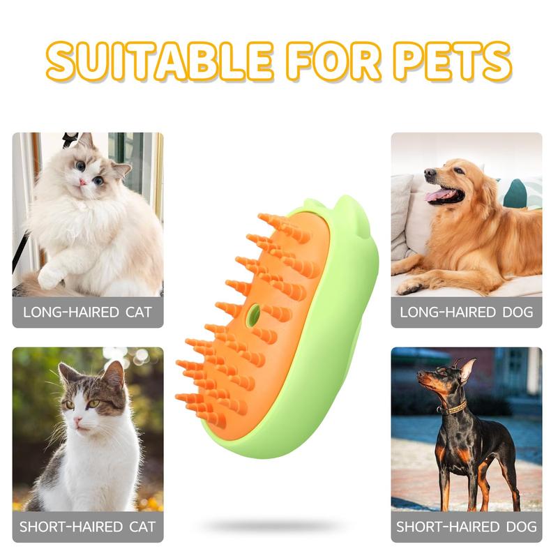 3 in 1 Cat Steam Brush, 1 Count Rechargeable Cat Brush with Steam Self-cleaning, Cat Grooming Brush for Long and Short Hair Of Cats and Dogs 8