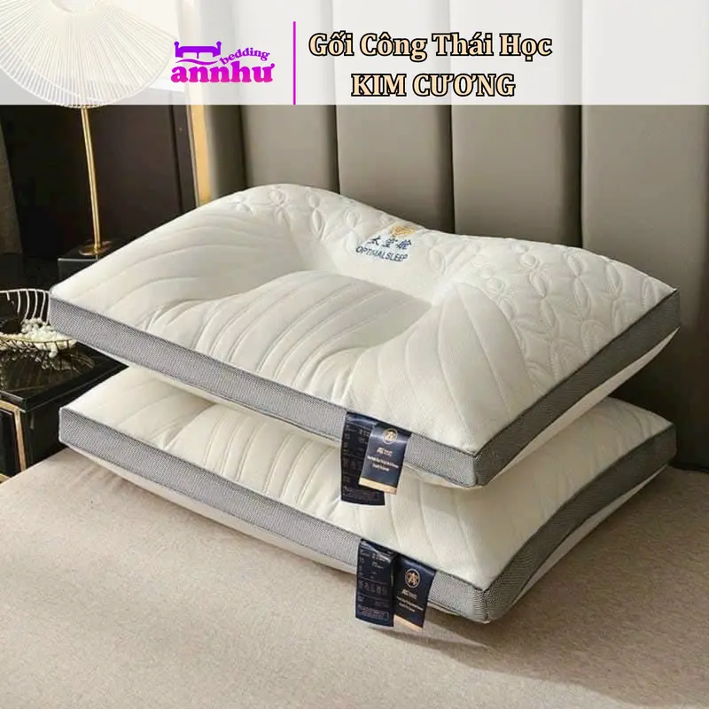 Gối Công Thái Học Kim Cương Kích Thước 48*74cm An Như Bedding 0