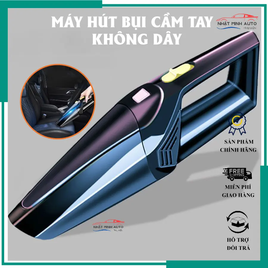 Máy hụt bụi cầm tay mini Không dây cao cấp,máy hút bụi ô tô và nhà cửa thế hệ mới 2023 Làm Sạch