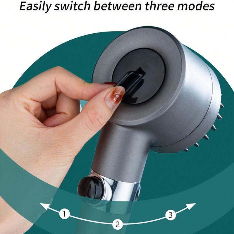 3 Modes Handheld Shower Head, Air Boost Strong Water Flow Handheld Shower Head, Everything Shower Products, Bathroom Shower Head 4