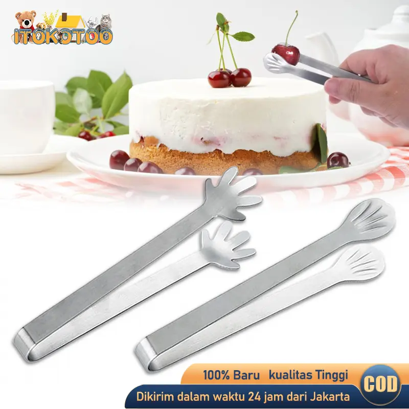 Capitan Mini Stainless Steel | Ice Tongs Kecil | Alat Jepit Es Batu Cube | Penjepit Anti Karat