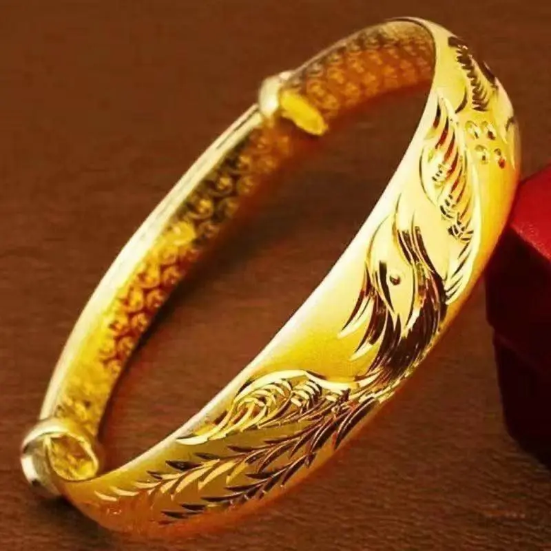 Vòng Tay Vàng Cát, Thời Trang, Đi Lại, Thiết Kế Ngôi Sao Gypsy, Có Quan Niệm Rồng Và Phượng, Thích Hợp Cho Nữ, Màu Vàng Mô Phỏng Phụ Kiện