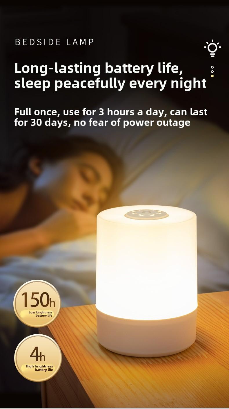 Product Introduction of LED Rechargeable Touch Pat Light Night Feeding Remote Control Baby Bedside Lamp Dormitory Atmosphere Night Light 3