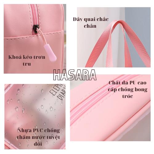 Product Introduction of Túi đựng đồ trang điểm, đựng mĩ phẩm du lịch, đồ makeup. skincare, túi mỹ phẩm trong suốt PVC chống nước T110 - Hasara 3
