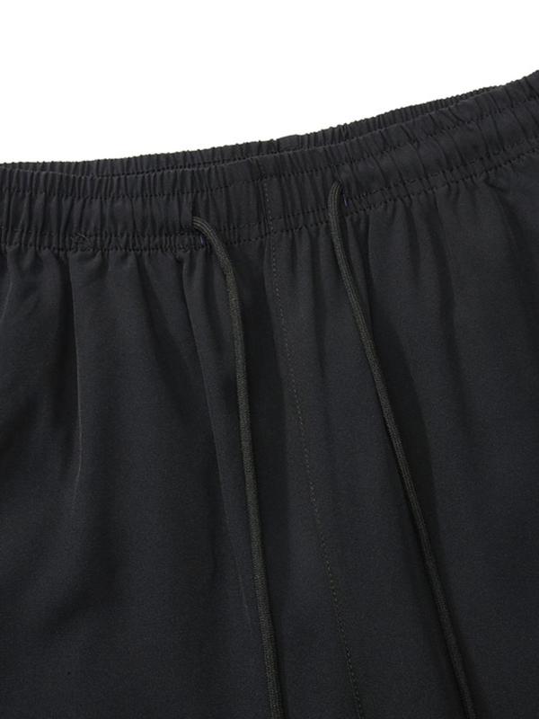 Men's  Zipper Pocket Shorts, Breathable Quick Drying Shorts, Casual Elastic Waist Shorts for Gym Workout Running Cycling Hiking Outdoor 4