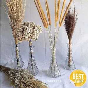 VAS BUNGA KACA KRISTAL / VAS BUNGA AESTHETIC / VAS BUNGA KACA BENING ATLANTIC