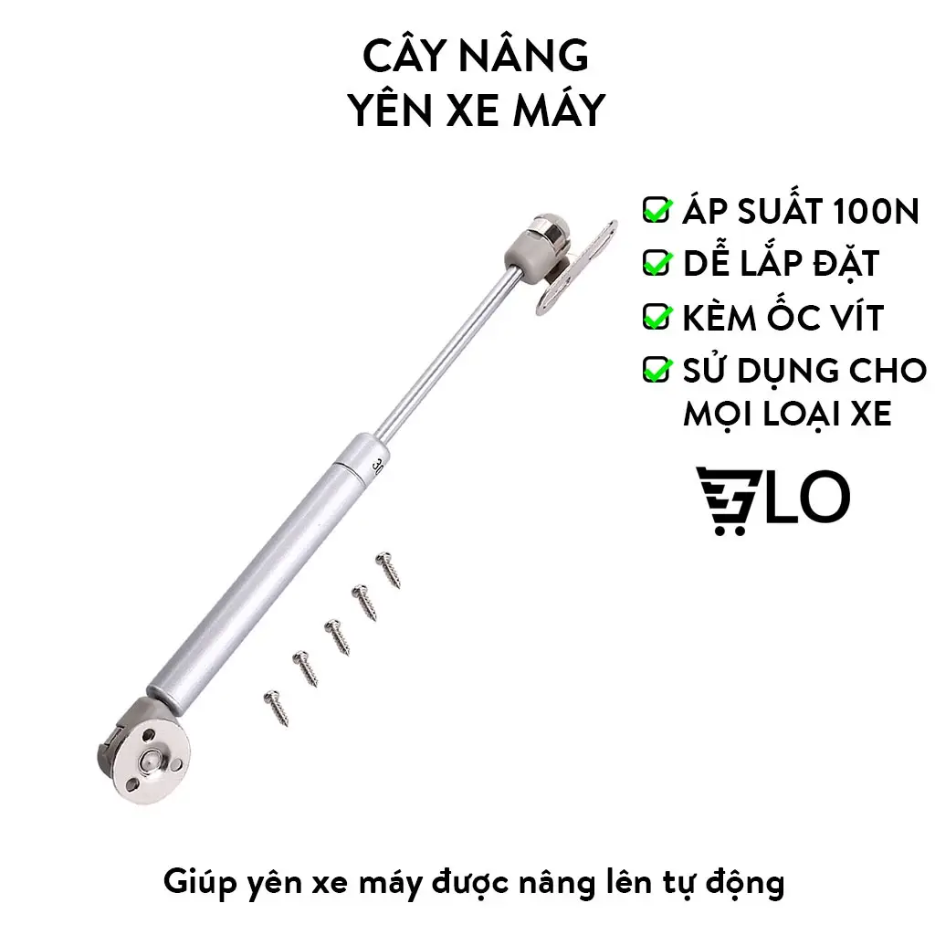 Cây Ben Hơi Đội Nâng Trợ Lực Yên Xe Máy, Ty Xylanh Thủy Lực Chống Cánh Cửa Tủ Tự Động - 1
