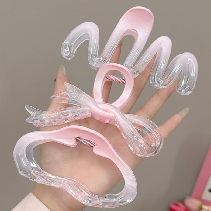 Kẹp tóc càng cua bướm nơ trắng hồng NOVSET phong cách tiểu thư  nhẹ nhàng cho nàng ( NS )