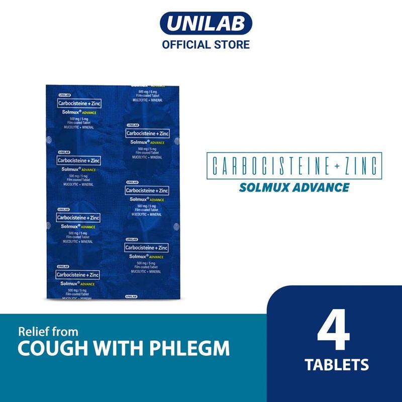 Solmux Advance 4 Tablets Carbocisteine Zinc (Relief from Cough - TikTok ...