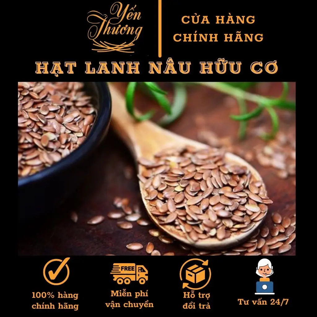 [Kèm Quà] Hạt Lanh Nâu Túi 250gr và 500gr - Hạt Hữu Cơ Nhập Khẩu 100%