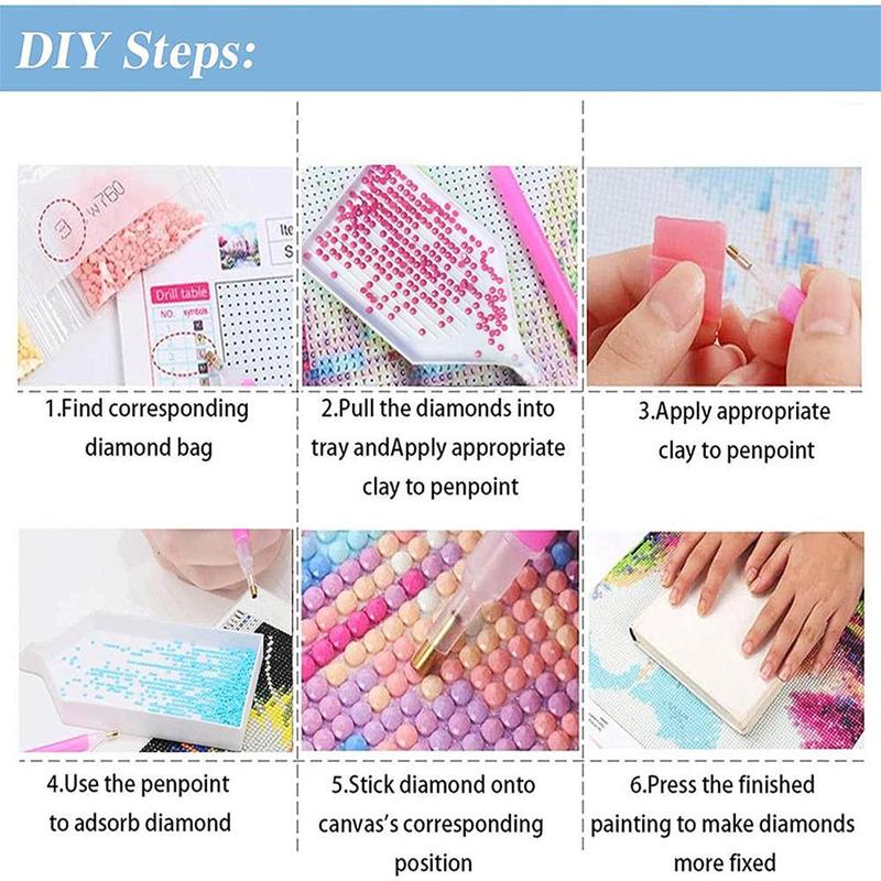 Product Introduction of Flower & Waterfall Pattern Diamond Arts Colorful Painting Kit without Frame, 5D Landscape Scenery DIY Diamond Art Picture for Beginner, Decorative Home Decor 19