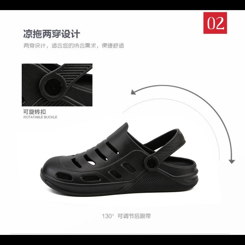 Product Introduction of รองเท้าจระเข้ สำหรับผู้ชาย แจ๊กเก็ตฤดูร้อน กันลื่น พื้นหนา อเนกประสงค์ รองเท้าแตะปลายเท้า เหมาะสำหรับคู่รัก รองเท้าแตะลุย 9