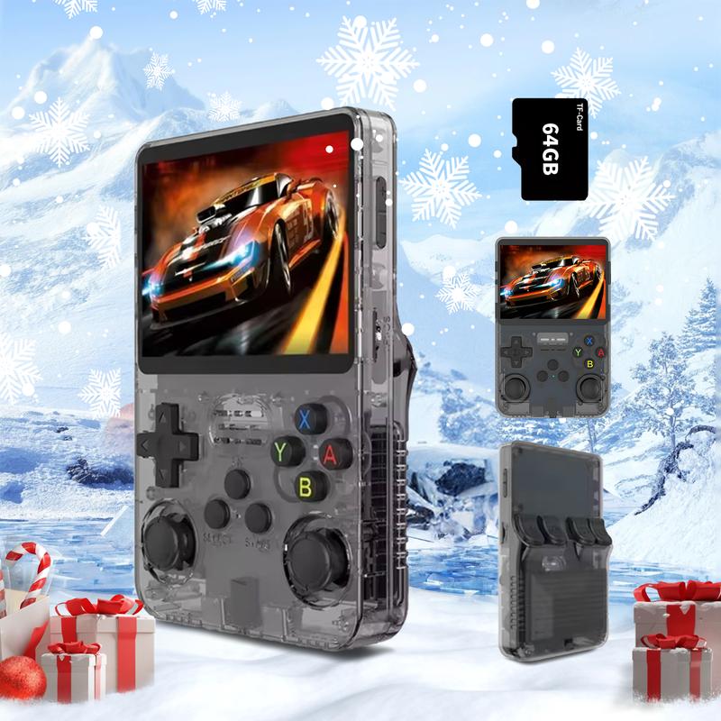 VELEC R36S Handheld Retro Game Console with 64G Built-in 15000+ Games,Emu ELEC system,3.5 in IPS Screen Built in 3000mAH Battery TF Card Preinstalled Gamess  #springtok 4