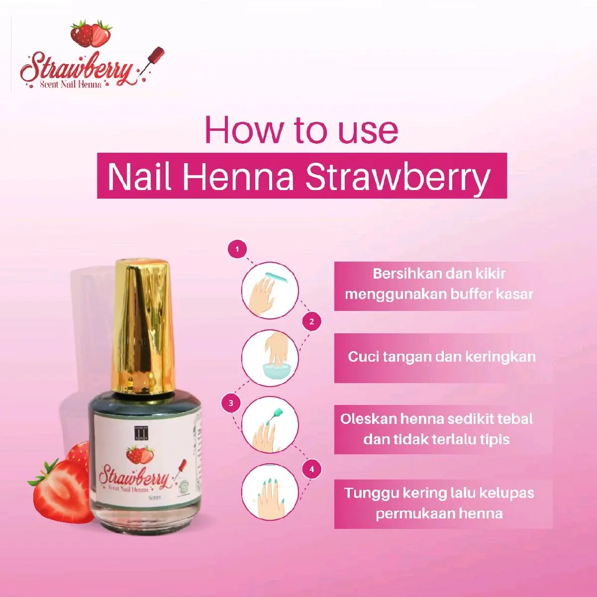 Kutek Henna Halal Strawberry 14ml