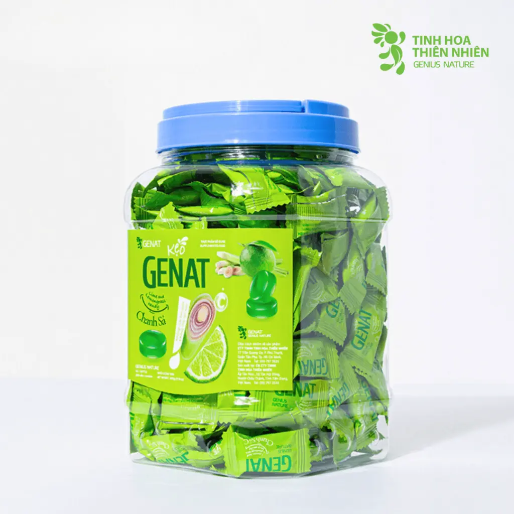 Kẹo ngậm Chanh Sả (Hủ 300 viên) Snack Candy Food Ăn Vặt kẹo kẹo trái cây kẹongậm tráicây