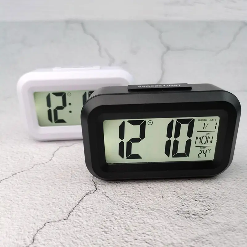 Đồng Hồ Báo Thức Kỹ Thuật Số LED, Đồng Hồ Hẹn Giờ Nhà Bếp, Chữ Số Lớn, Hiển Thị Báo Thức, Để Nấu Ăn, Đồng Hồ Để Bàn, Q6P2 Decor Decor Phòng 5