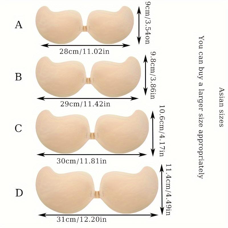 [Self-Adhesive Lifting Bra] Strapless Self-Adhesive Mango-Shaped Invisible Stick-On Bra | Black & Beige, Womens Lingerie Underwear Accessory, Seamless, Slip-Proof  Fabric Womenswear  Polyester Comfort 4