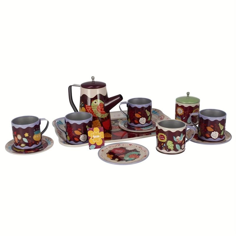 Simulation Tea Time Set Toy, 1 Set Pretend Play Afternoon Tea Set, Pretend Play Toy for Preschool Kindergarten Girls 5