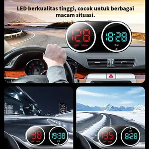 Speedometer GPS Mobil dengan HUD Head Up Display, Menampilkan Kecepatan KM/H dan MPH dengan Huruf LED Besar, Solusi Canggih untuk Memantau Kecepatan Mobil Anda Secara Akurat, Mudah Dipasang dan Efisien