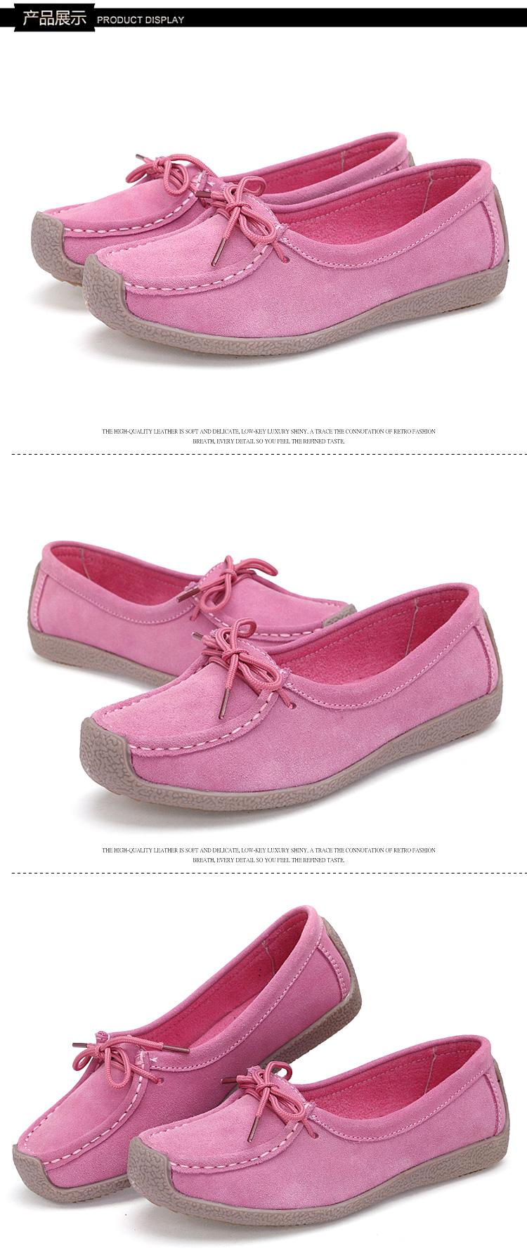 Product Introduction of Large Size 35-43 Flat Loafers Women's Shoes Non-Slip Genuine Leather Snail Shoes Mom Shoes 10