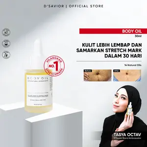 D’SAVIOR Body Oil 30ml | Penghilang Bekas Luka, Eksim, Psioriasis, Stretchmark dan Gatal Alergi