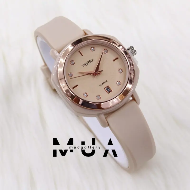 Jam Tangan Wanita TIERRA TR 2219 Tierra 2219 Fashion Watch Original Tali Rubber Silicone Warna Analog