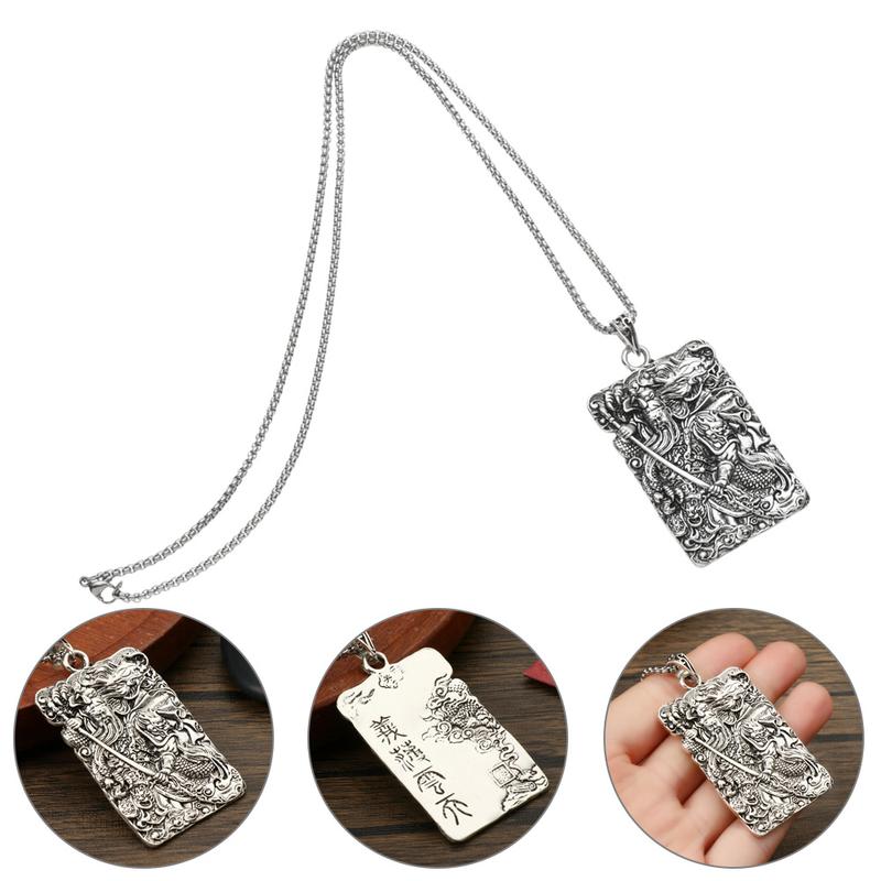 Product Introduction of Vòng Cổ Kim Loại Cho Nam, Mặt Dây Chuyền Quan Công, Guan Erye Yibo Yuntian, Quà Tặng 11
