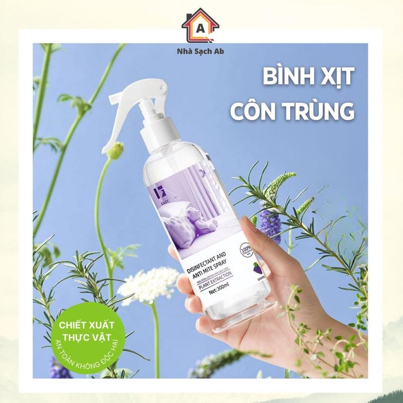 Nước xịt thơm và hạn chế côn trùng GLIT chăn màn, quần áo, giảm bọ ve mạt bụi, giặt khô nệm giường sạch sẽ 300ml