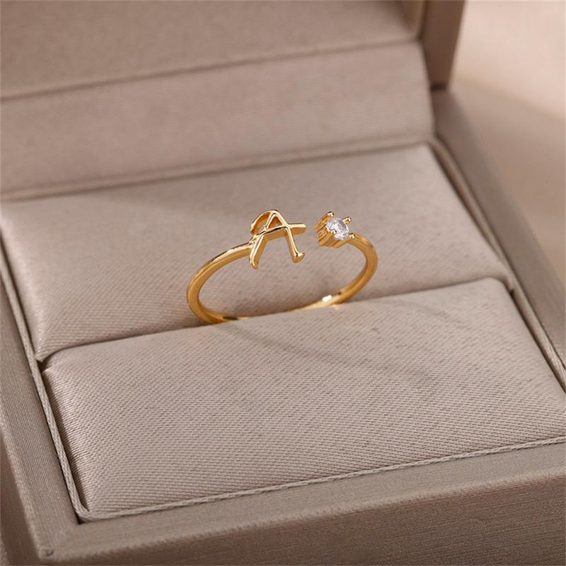 Simple Letter Ring English Letter Ring Women's Opening Adjustable Ring Name Ring 5