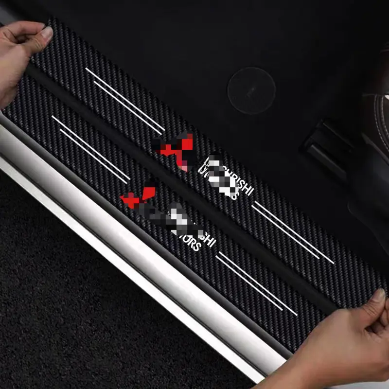 thumbnail image 2 of SHENKENUO 4D Carbon Fiber Sticker - Car Sill Scuff Plate & Trunk Bumper Protector (90cm, Black) 2 of 3