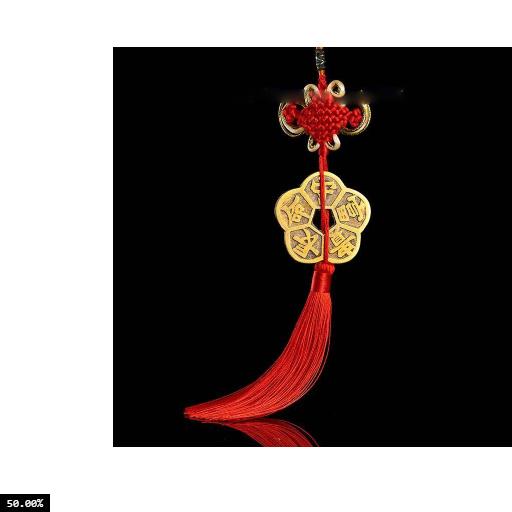 Đồng tiền hoa mai có dây buộc - Hoa mai kim tiền bằng đồng thau 3