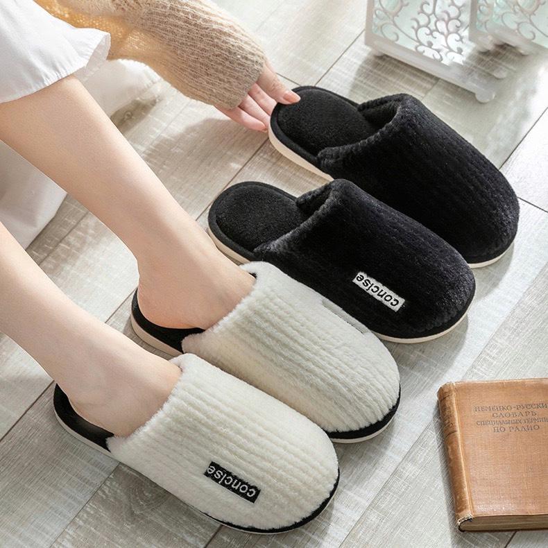Dép bông đi nhà mùa đông giữ ấm chân,mềm mượt - DéP Nam Nữ