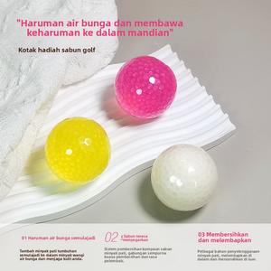 Sabun Buatan Tangan, Bola Golf, Hadiah Sosial, Cenderamata, dengan Minyak Pati, Sesuai untuk Mandi Body Care Koko bath  bombs