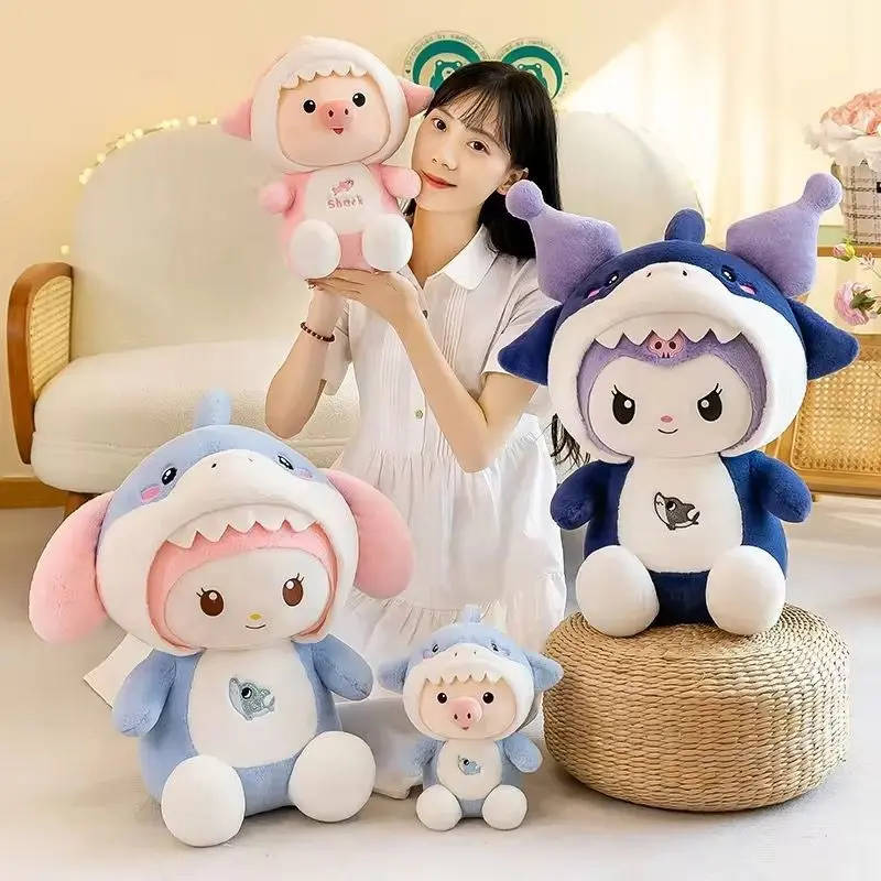 Boneka Kostum Hiu Mewah Baru Ukuran -+30cm Bahan Yelvo Halus Berstandar SNI Boneka Grosir Boneka Anime Boneka Mewah untuk Anak-anak Hadiah Dolls Toys