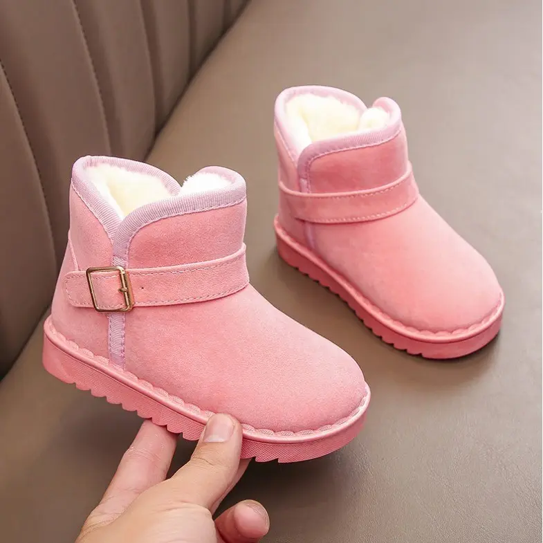 BUCKLE SUEDE KIDS WINTER THERMAL BOOTS SEPATU ANAK LAKI PEREMPUAN MUSIM DINGIN 2