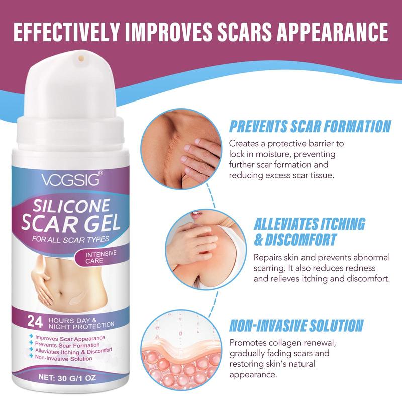 Silicone Scar Gel, Scar Gel for All Skin Types, Gentle and Non-irritating Scar Cream, Body Care Product for Women & Men 5