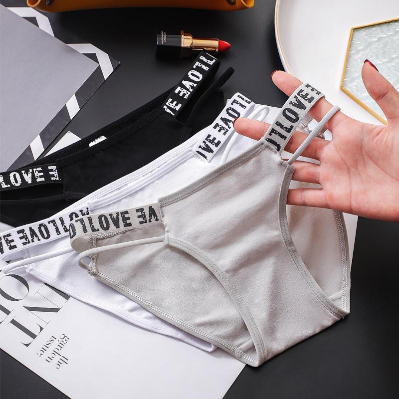 Product Introduction of FINETOO Celana Dalam Wanita Katun Low Waist Letter Print Nyaman & Stretching 3