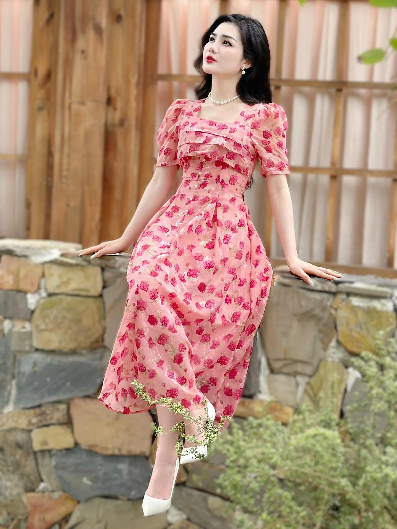 [MIỄN SHIP] MDU2929 Váy Tơ Ép 2 Lớp - Thiết Kế Độc Đáo Lạ Mắt Dành Cho Nữ Dress Kem Women
