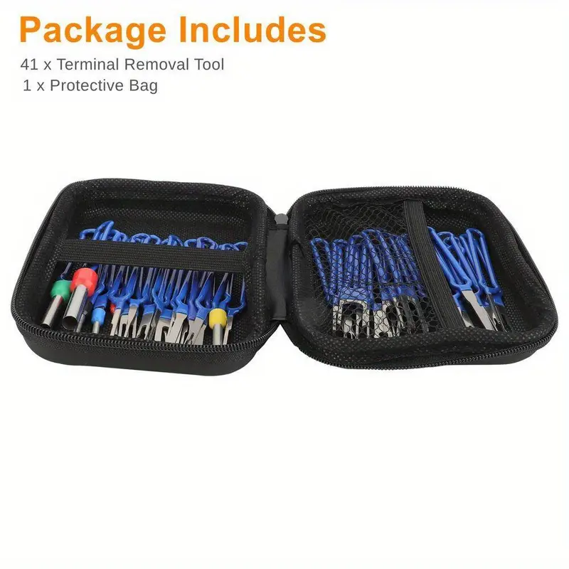 Car Pin Extractor Tool Kit, Terminal Extraction Tool Kit with Storage Bag, Assembly & Disassembly Tools for Car Repair 6